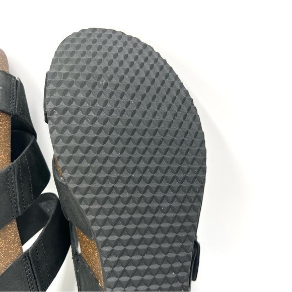 Teva Women's Mahonia Black Leather Slip On Slides Sandals Shoes Size 10.5 NEW - Picture 11 of 14